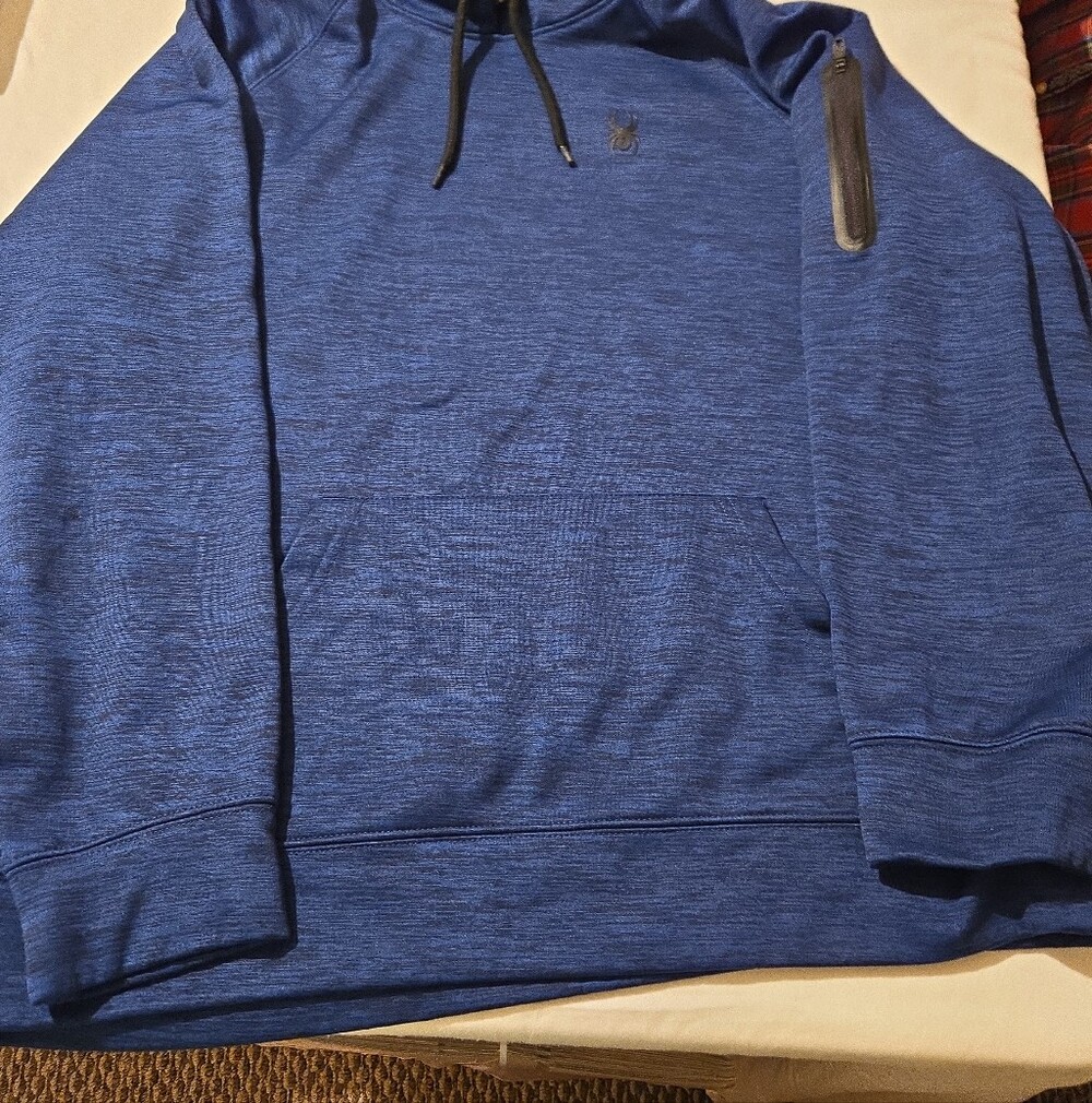 Spyder Men's Royal Blue Crewneck Hoodie Sweatshirt